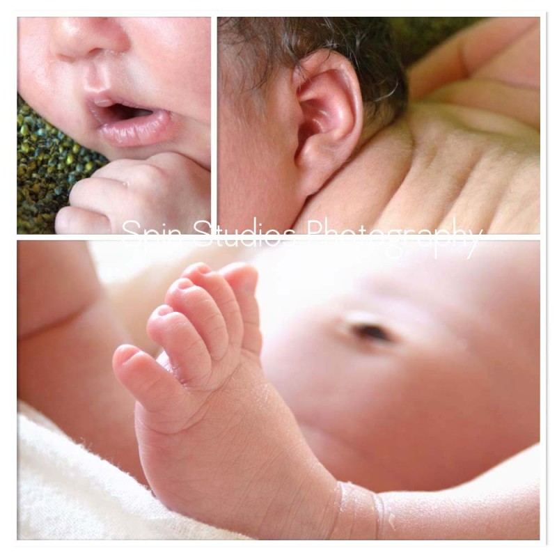 newborn baby details nose toes lips ears